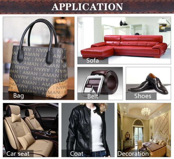 Embroidery Diamond Pattern Pvc Artificial Synthetic Leather With Spong - Image 4