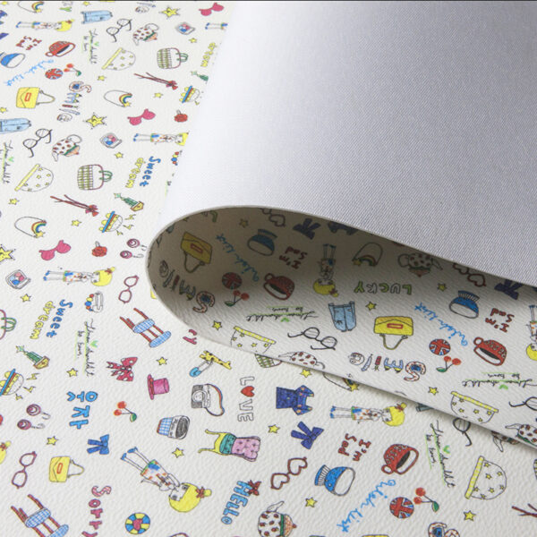 High Dense Purity Cartoon Printed Pvc Oxford Backing Strong Quality Ar