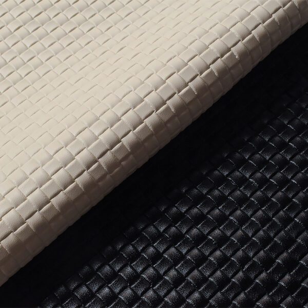 Home Textile Weave Style Embossed Carving Pu Leather Grade 5a Mildew R