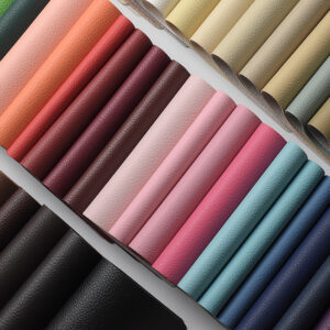 Hot Sale Popular Lychee Embossed Artificial Faux Leather For Sofa Furn