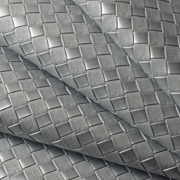 Bas Relief Style Cross Grain Weave Braid Design Artificial Pvc Leather - Image 3