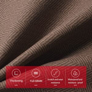 Fashion New Coarse Grain Imitation Cloth Design Artificial Pvc Leather