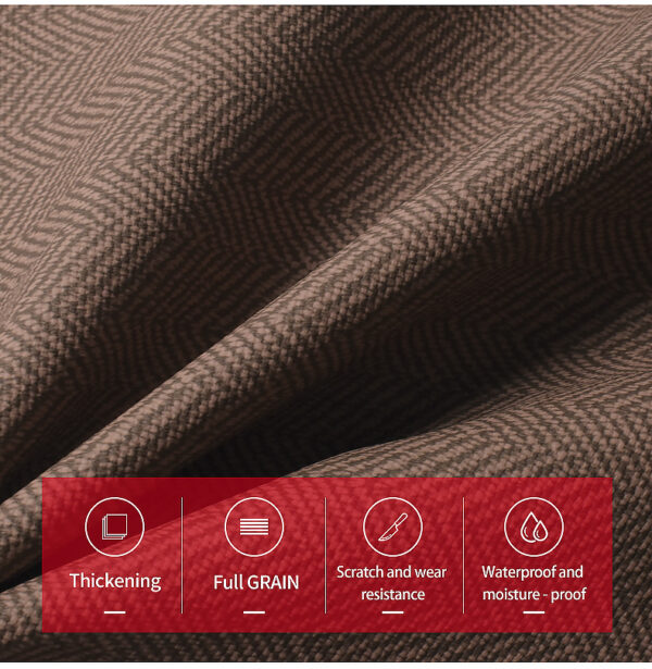 Fashion New Coarse Grain Imitation Cloth Design Artificial Pvc Leather