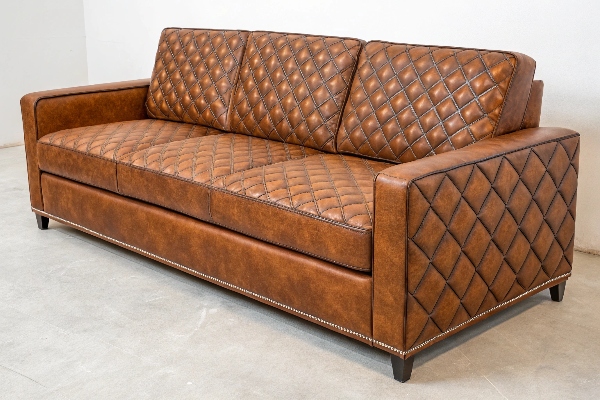 custom printed faux leather with foam