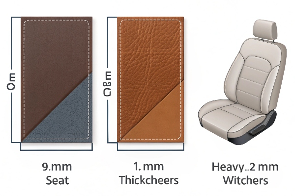 PVC leather thickness guide