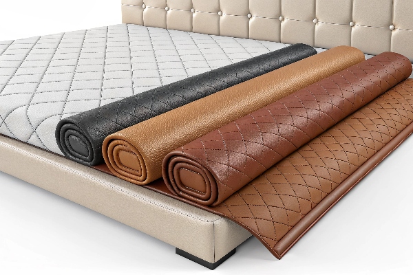 faux leather bed