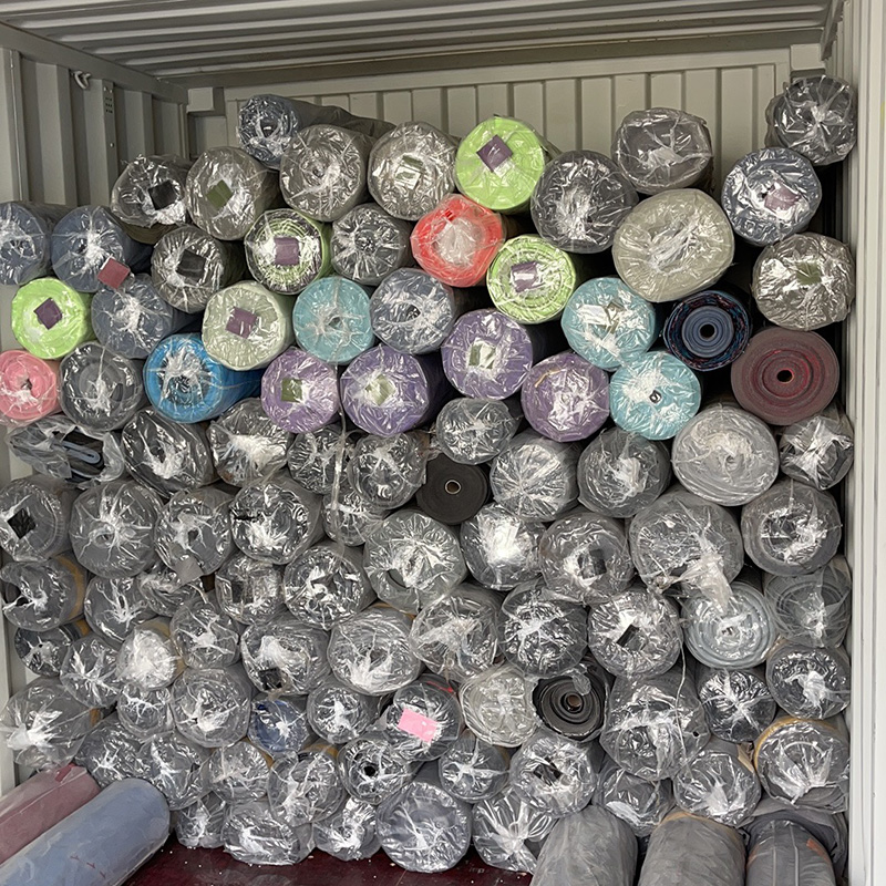 pvc pu microfiber leather stock lot